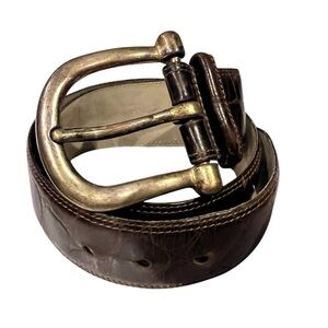 Vintage Georges Rech Genuine Crocodile Leather Belt